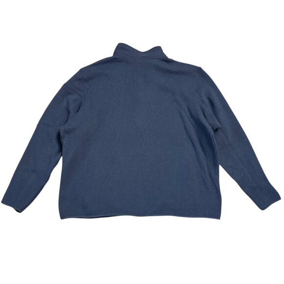 Duluth Trading Men's Size 2XL XXL 1/4 Zip Mock Neck Fleece Sweatshirt Blue NWT - Picture 2 of 6